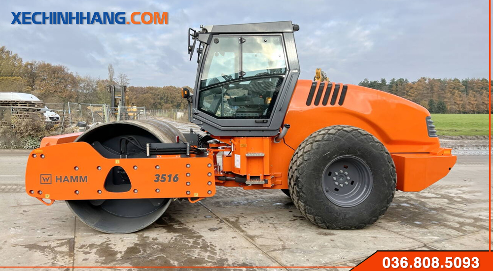 Máy Lu Bánh Thép 16 Tấn Hamm 3516