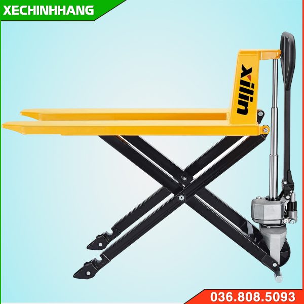 Xe nâng tay cao 1 tấn pallet 2 mặt