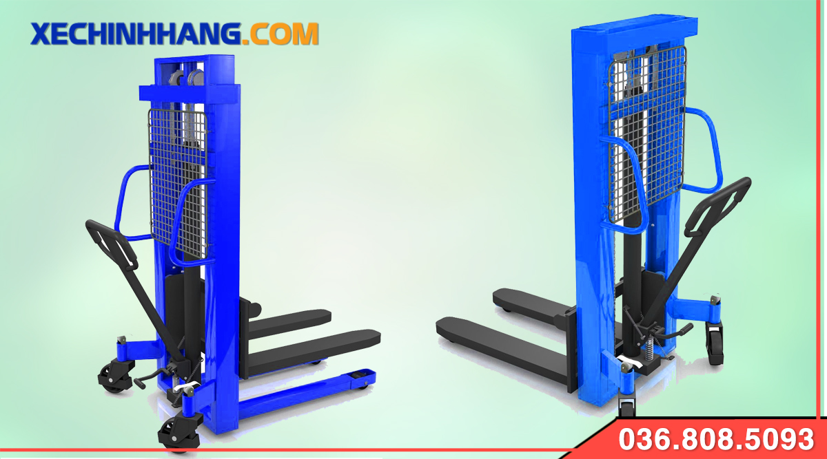 Xe nâng tay cao 3 tấn càng hẹp