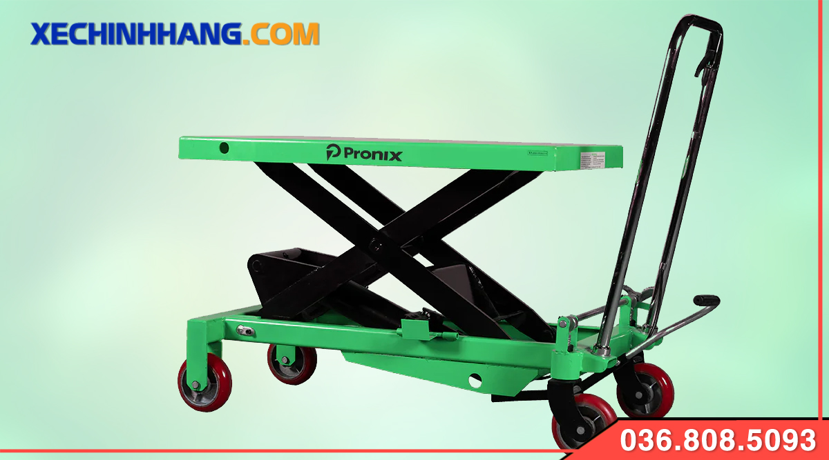 Xe nâng mặt bàn 150kg cơ khí