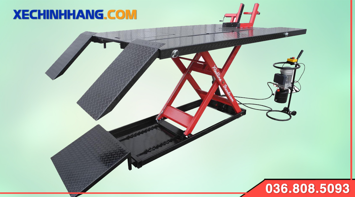 bàn nâng thủy lực 2000kg có cầu nâng