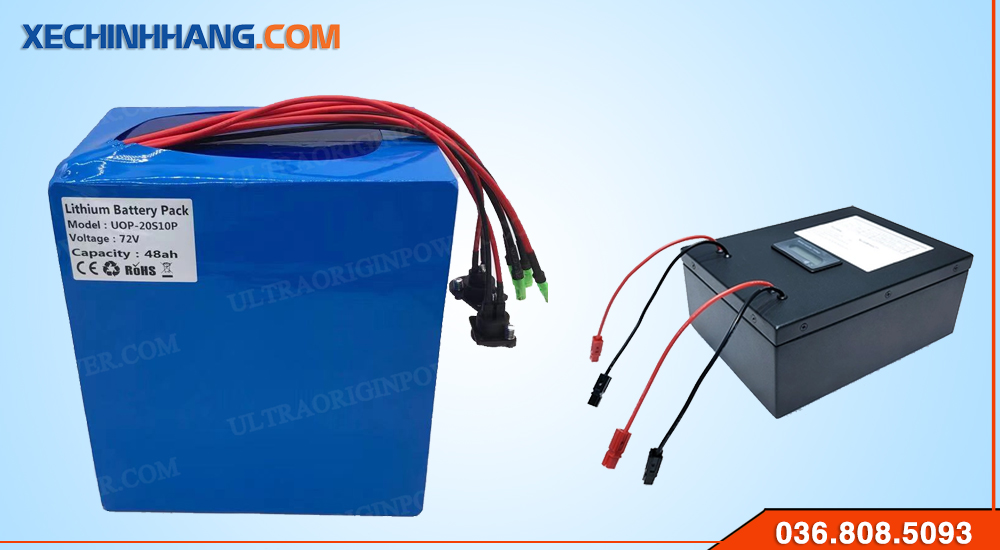 Pin Lithium 72V 50Ah tự chế