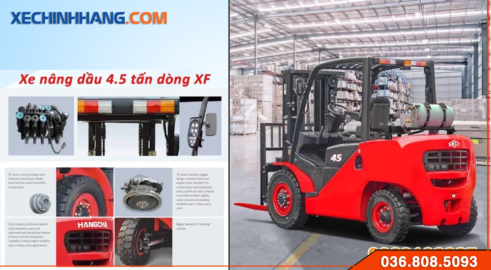 Thiết kế của xe nâng dầu 4.5 tấn XF