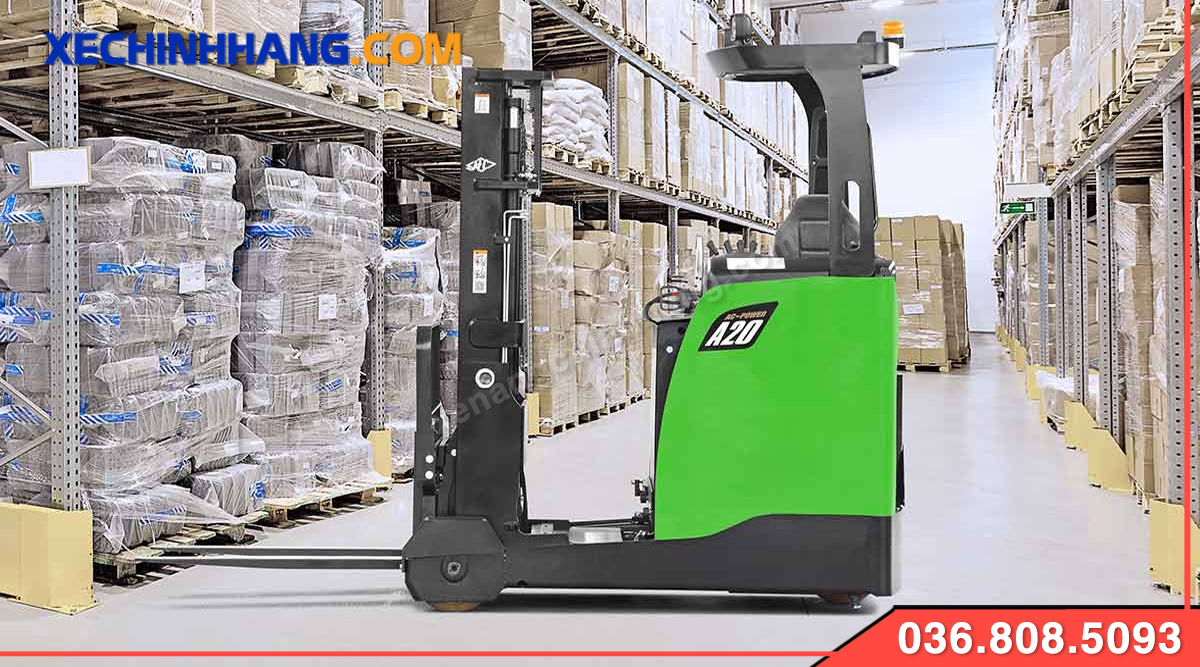 Xe nâng điện Reach truck 2 tấn lithium-ion