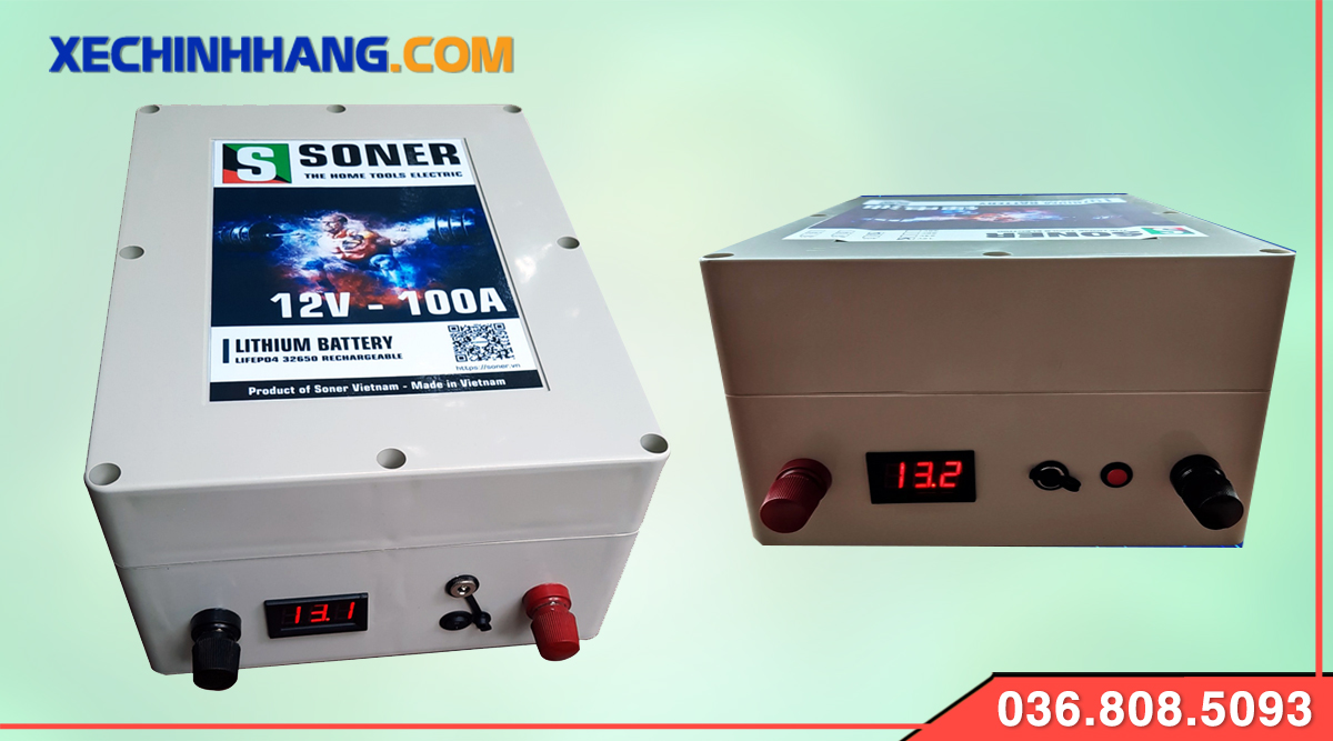 Bình điện xe nâng 12V 100Ah Soner