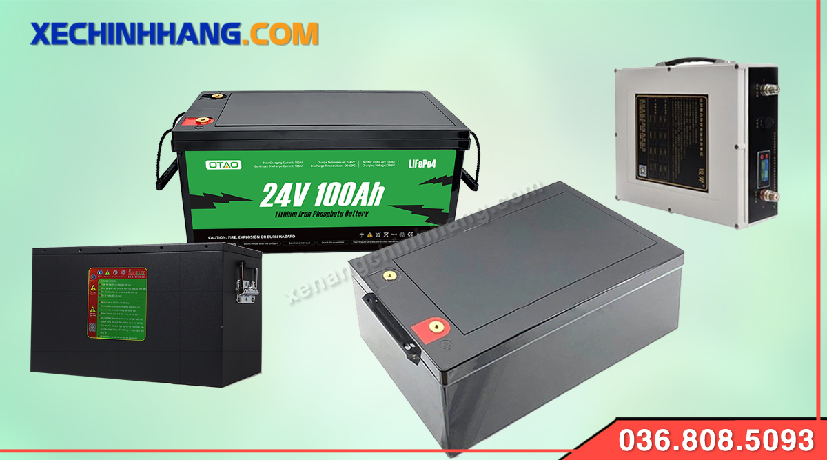 Các mẫu Pin Lithium 24V 100 Ah