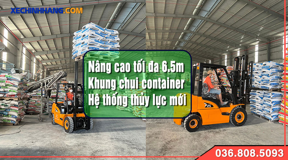 Khả năng nâng của xe nâng dầu 2.5 tấn Hangcha