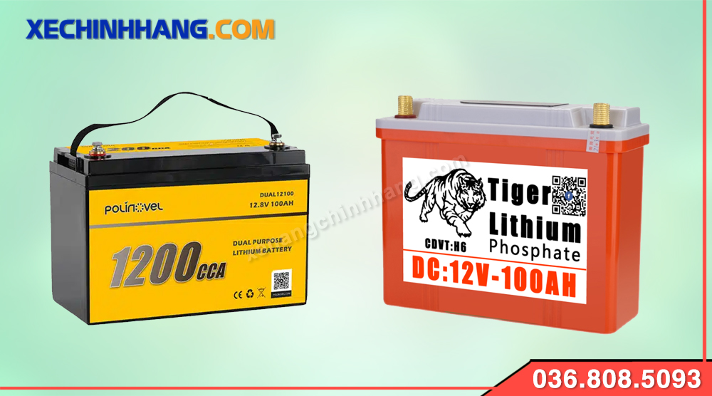 Pin Lithium 12V 100Ah Chống nước