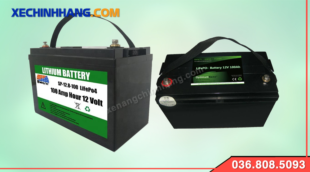 Pin Lithium 12V 100Ah LIFeO4