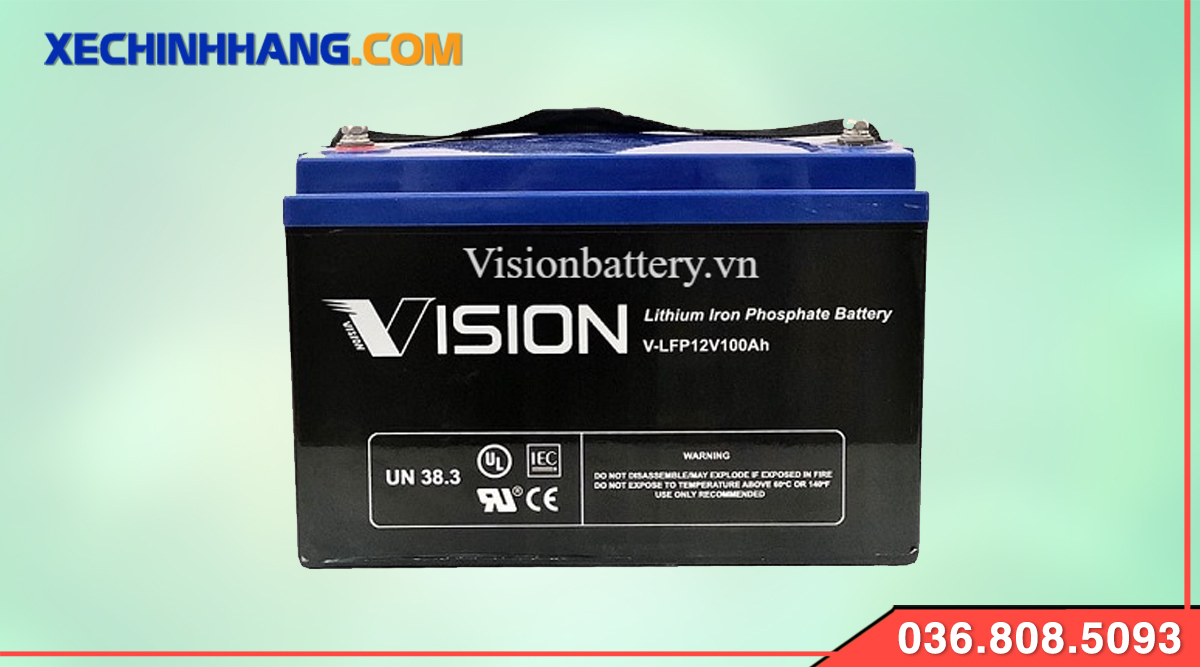 Pin Lithium 12V 100Ah Vision