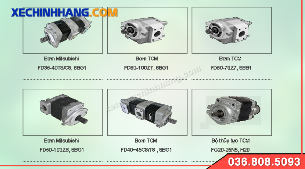 Bơm thuỷ lực xe nâng Mitsubishi, TCM
