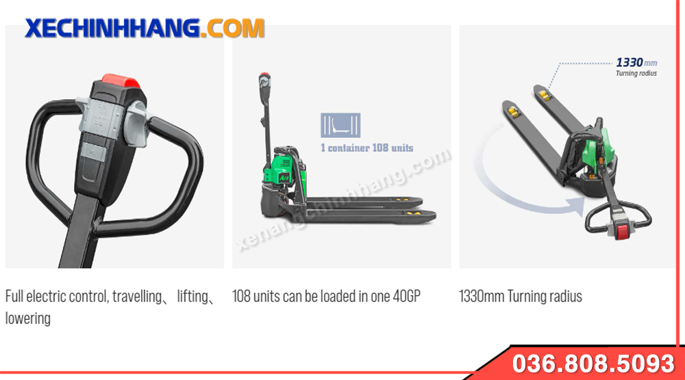Công nghệ trên xe nâng tay điện thấp 1 tấn