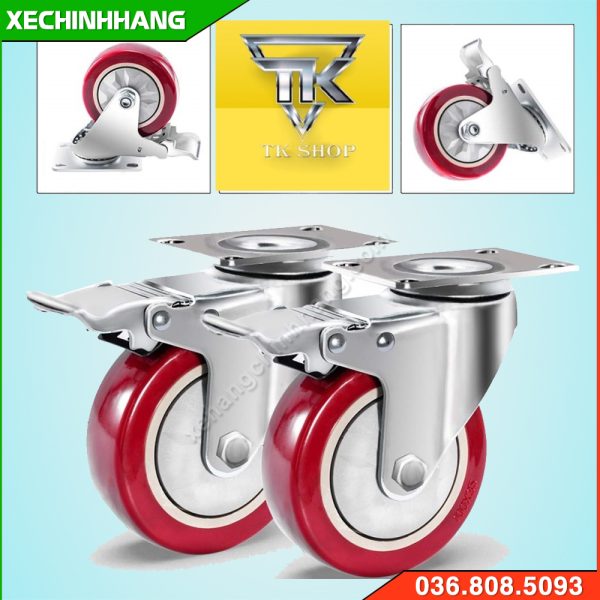 Bánh xe đẩy chịu lực 500kg PU