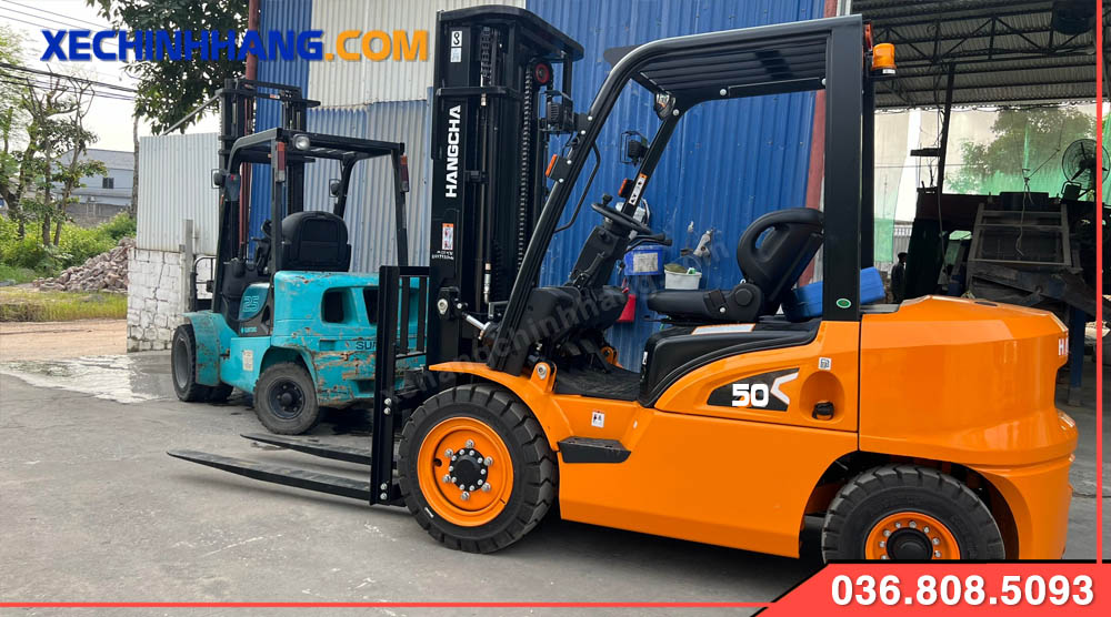 Đầu tư xe nâng dầu 5 tấn hangcha thay xe Nhật Bãi