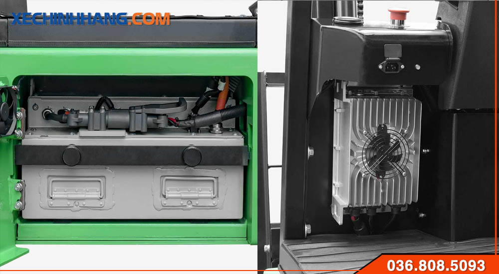 Trang bị hiện đại trên xe nâng điện 3 bánh Hangcha
