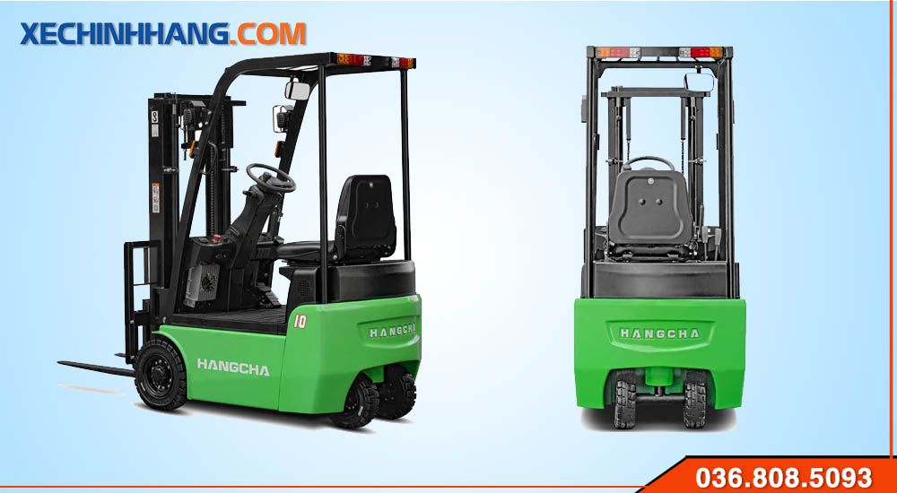 Xe nâng điện 3 bánh 1 tấn lithium-ion