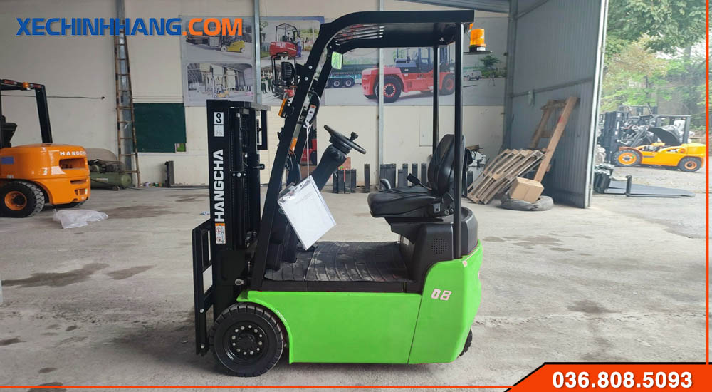 Xe nâng điện 3 bánh ngồi lái 800kg