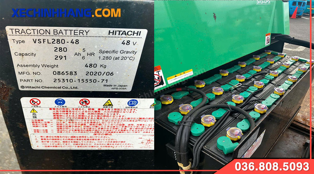 Thông số kỹ thuật Xe nâng điện đứng lái 1.5 tấn cũ Toyota