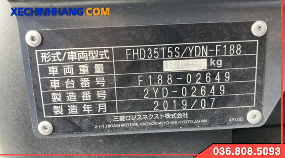 Thông số kỹ thuật xe nâng dầu 6 tấn cũ Unicarries