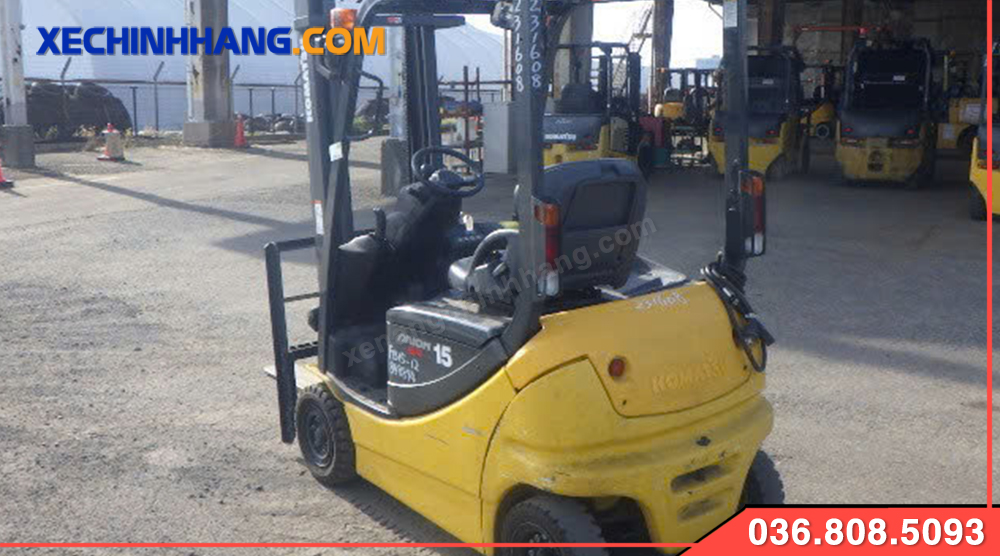 Xe nâng điện cũ 1.5 tấn Komatsu đời 2019