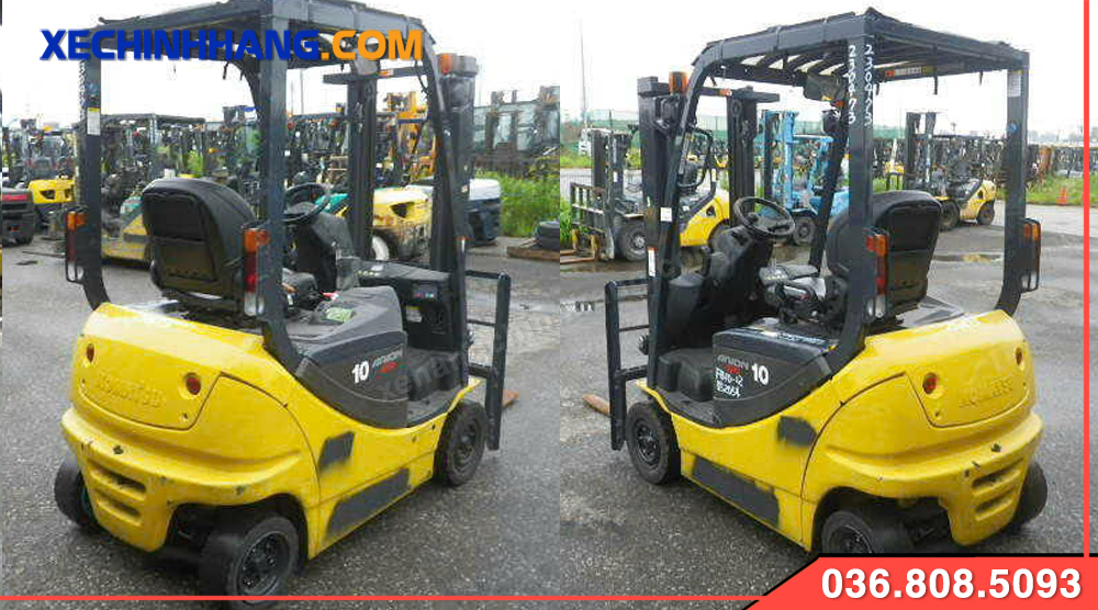 xe nang dien komatsu 1 tan cu