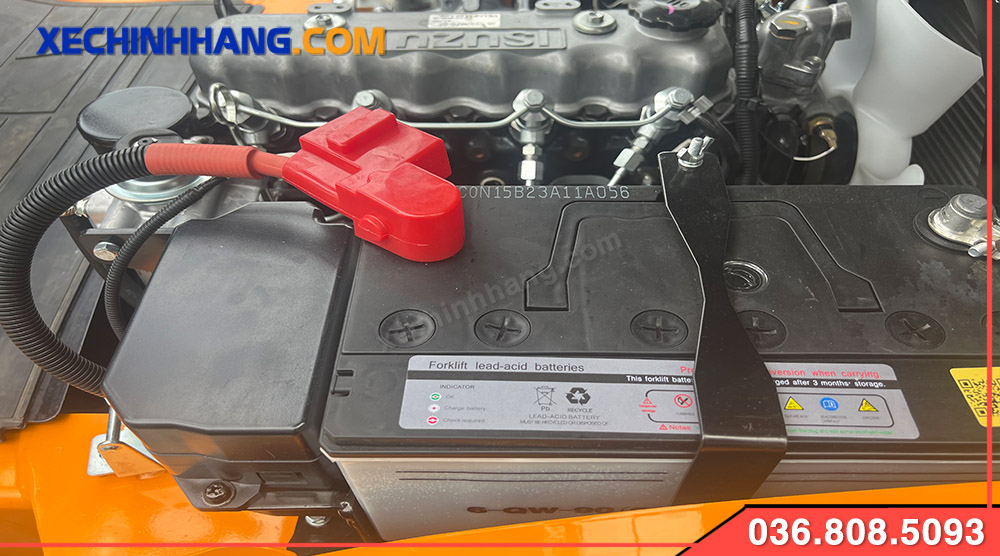 Bình điện xe nâng dầu 2 tấn Hangcha
